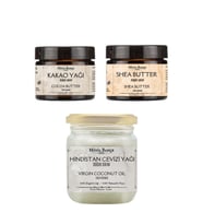Soğuk Sıkım Shea Butter, Kakao Yağı Ve Hindistan Cevizi Yağı %100 Doğal & Saf