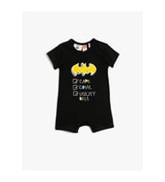 Batman Baskılı Pamuklu Tulum Lisanslı (Siyah)
