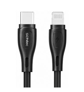 SChitec Type-C to Lightning 27W PD Hızlı Şarj ve Data Kablosu 1Metre Siyah HG/C-09CL
