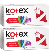 Kotex Tampon Süper 32 Li Set (2PK*16)