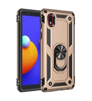 Samsung Galaxy A01 Core Kılıf Sofya Yüzüklü Silikon Kapak - Gold
