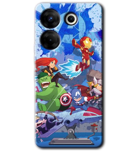 Tecno Camon 20 Pro 4G Kılıf HD Desen Baskılı Kılıf - Avengers Cartoon