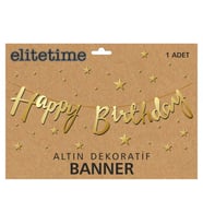 FLAMA HAPPY BRITHDAY METALİZE ALTIN PK:1-