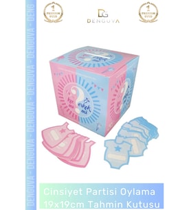 #TahminKutusu Cinsiyet Partisi Kız Erkek Selefonlu Bristol Karton Parti Oylama 19x19cm Tahmin Kutusu