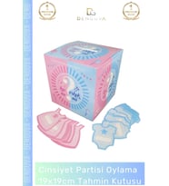 #TahminKutusu Cinsiyet Partisi Kız Erkek Selefonlu Bristol Karton Parti Oylama 19x19cm Tahmin Kutusu