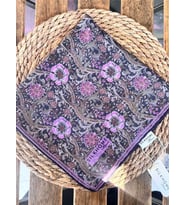SİLK HOME Tencel Monare Eşarp Papatya Desen (Leylak-Antrasit)