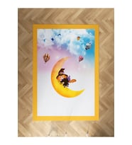 MEKTA HOME BEBEK VE ÇOCUK ODASI Ay ve Cadı Desenli Halı