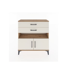 Arges Şifonyer 2 Raflı 2 Çekmeceli 2 Kapaklı 88x30x96 Çam-Aytaşı