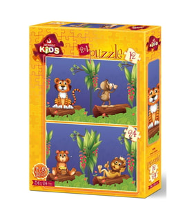 Art Çocuk Puzzle Orman Dostları 12+24 Parça Puzzle