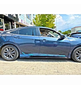 Honda Civic Fc5 Mugen Yan Marşpiyel Seti Mat Siyah Plastik 2 Adet