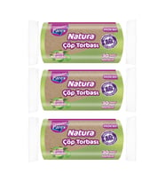 Natura Çöp Torbası Küçük Boy 30'lu 40 x 50 cm Üçlü Paket