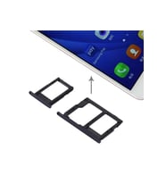 Samsung Galaxy A710 A7 2016 Sim Kart Hafıza Kart Tepsisi Kapağı (Siyah)