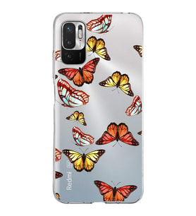 PrintiFy Xiaomi Redmi Note 10 5G ile Uyumlu 1mm Slim Fit Water Color 2 Baskılı Şeffaf  Kılıf