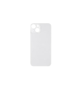 Uyumlu İphone 13 Mini Arka Kapak Lazer Kesim Süper Kalite Cam -Beyaz