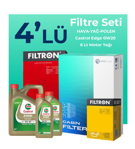 Filtron Volvo XC40 2.0 Dizel Filtre Bakım Seti Castrol Motor Yağlı (2018-2023) 4 Lü