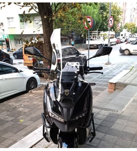 MOTOCAM Barossa ADV 125 Ön Cam 2025-2026 Model 65cm Şeffaf Renkli 4mm ORTA BOYLU