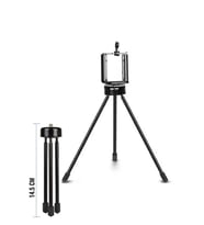 15 cm Mini Metal Tripod Telefon ve Kamera Tutucu, Stabil ve Kolay Kullanım