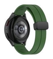 Samsung Galaxy Watch Gear S2 3 41 42 Active 2 40 44 mm Kordon Magnetli Ayarlanır (Asker Yeşili)