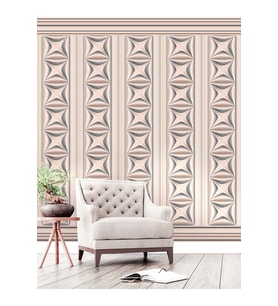 Dreamwall 3D Geometrik Desenli Isı Ve Ses Yalıtımlı Sağlıklı Tekstil Duvar Kağıdı (Pastel Aşı)