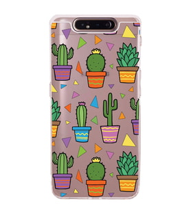 PrintiFy Samsung Galaxy A80 ile Uyumlu Water Color 4  Kamera Korumalı Şeffaf  Kılıf