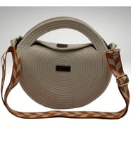 Yazlık Kadın El Ve Omuz Çantası, Çapraz Askılı Çanta 27 Cm (B.Krem)