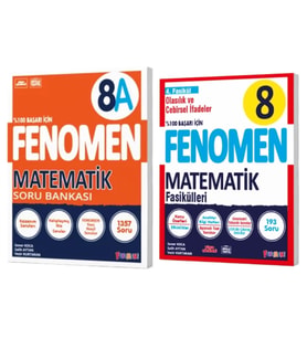 FENOMEN YAYINLARI 8. SINIF Matematik A Soru Bankası ve Matematik 4. Fasikül (Olasılık, Cebirsel İfad
