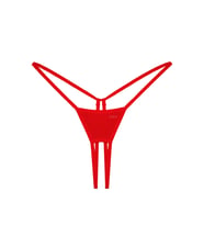 Büyük Beden Fantazi İç Giyim Kadın Kırmızı G-String Tanga  İç Çamaşırı