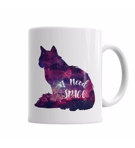 Eu Preciso De Espaço Cat Kedi Kupa Bardak Porselen