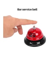 Metal Masa Üstü Servis Zili – Komik Mesajlı Eğlence Zili – Bar, Kafe, Ofis, Hediye Zili (Kırmızı)