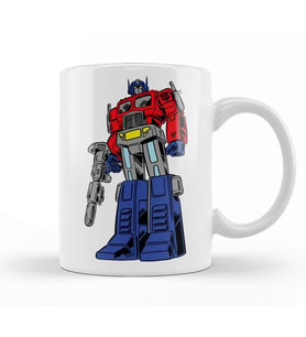 Optimus Prime Cartoon Transformers Kupa Bardak Porselen