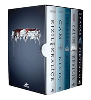 Kızıl Kraliçe Serisi Kutulu Özel Set - 5 Kitap Takım (Ciltli ) (Krem)