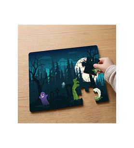 Hayaletler - Cadılar Bayramı Tasarımlı 24 Parça Ahşap Çocuk Puzzle