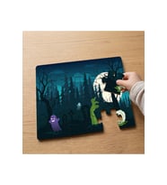 Hayaletler - Cadılar Bayramı Tasarımlı 24 Parça Ahşap Çocuk Puzzle