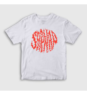 Presmono Unisex Çocuk Beyaz Sapnap V2 Flame Alev Ateş Minecraft T-Shirt 504261tt (Beyaz)