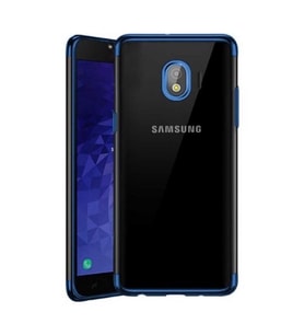 Zore Galaxy J4 2018 ile Uyumlu Glitter Silikon Kılıf Mavi