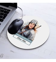 Kişiye Özel Hediye Karikatürlü Kadın Buz Hokeyi Oyuncusu Mousepad