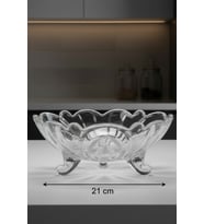 3 Ayaklı Soga Cam Meyvelik Sunumluk 21 Cm