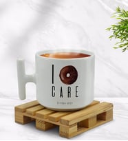 BK Gift Kişiye Özel I Don't Care Tasarımlı T Kulplu Beyaz Middle Kupa Bardak-1