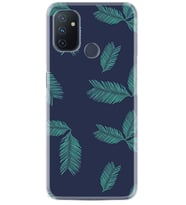Kılıfland One Plus Nord N10 Kılıf Silikon Resimli Kapak Green Leaf Pattern Stok 1245