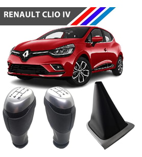 OTOZET Renault Clio 4 5 İleri Vites Topuzu Mat Krom Detaylı Ve Körüğü Takım