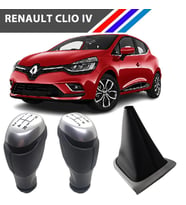 OTOZET Renault Clio 4 5 İleri Vites Topuzu Mat Krom Detaylı Ve Körüğü Takım