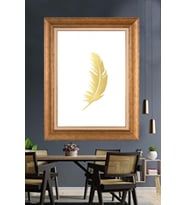 Altın Paspartulu Çerçeveli Tablo V222 (Gold)