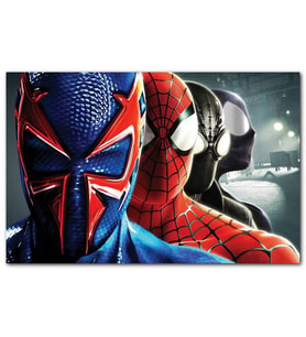 Cakatablo Spider Man Tüm Kostümleri MDF Tablo