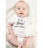 En İyi Baba Benim Babam Özel Tasarım Bebek Zıbın Pamuklu Çıtçıtlı Body