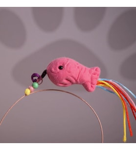 Runaway Balıklı Kedi Oyun Oltası 90 cm Esnek ve İnteraktif