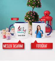 Patoloji Teknikeri Kupa Bardak Lacivert Fotoğraflı