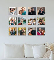 Kişiye Özel 12 Fotoğraflı Kare Mdf Tablo