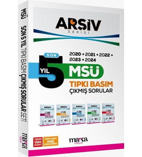 MSÜ Son 5 Yıl ARŞİV Serisi Tıpkı Basım Fasikül Fasikül Çıkmış Sorular Marka Yayınları