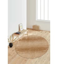 Dijital Baskılı Kaymaz Taban Yıkanabilir Yuvarlak Salon Halısı Koridor Halısı Paspas NDY-SD-343 (Vizon)