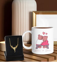 BK Gift Kişiye Özel Kupa ve Zirkon Taşlı Çiçekli Yaşam Kolyesi -4, Sevgiliye Hediye, Doğum Günü Hediyesi, Yıl Dönümü Hediyesi